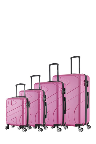 Set de 4 valises Boston (XS/S/M/L) - 47/57/67/76 cm - Fuchsia