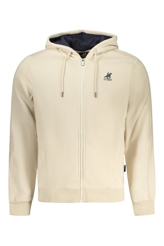 Sudadera con capucha - Beige y gris