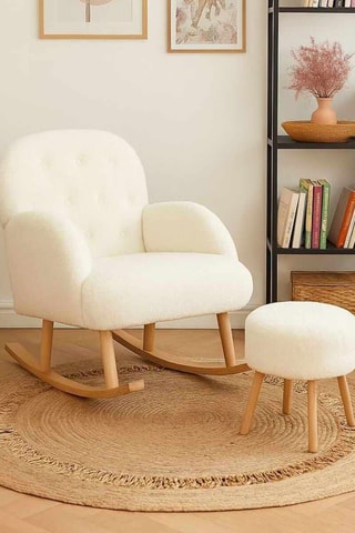 Fauteuil à bascule et repose-pieds
