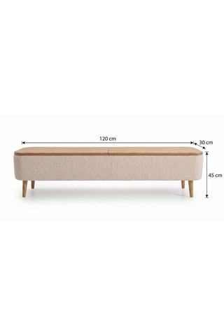 Meuble TV 2 abattants - 120 x 45 x 30 cm