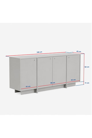 Console 4 portes  - 180 x 45 x 82 cm
