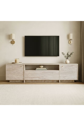 Meuble TV 2 portes - 180 x 46 x 35 cm