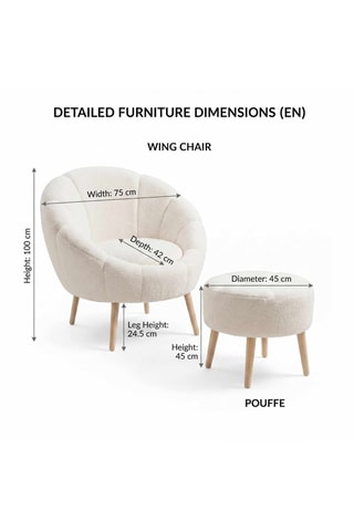 Fauteuil et pouf