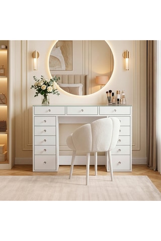 Coiffeuse et chaise - Blanc