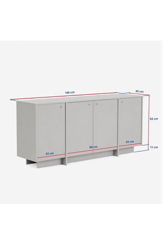 Console 4 portes - 180 x 82 x 45 cm