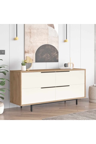 Console 4 abattants - 160 x 62,3 x 44,5 cm