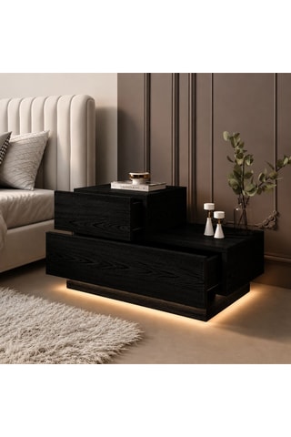Table de chevet 2 tiroirs - 70 x 38,3 x 35 cm