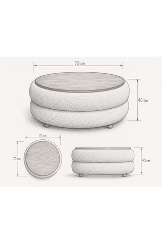Table basse - 70 x 40 x 70 cm