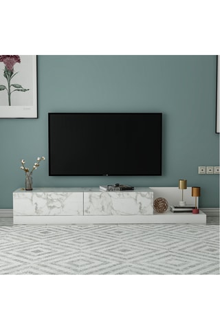 Meuble TV 2 abattants - 180 x 30 x 37 cm