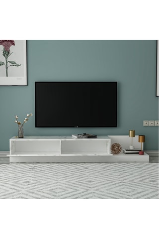 Meuble TV 2 abattants - 180 x 30 x 37 cm