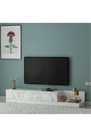 Meuble TV 2 abattants - 180 x 30 x 37 cm