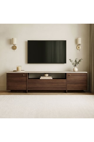 Meuble TV 2 portes - 180 x 46 x 35 cm