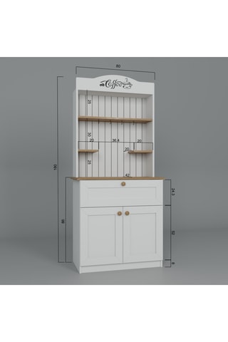 Meuble de rangement 2 portes - 80 x 180 x 42 cm