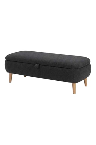 Banc-coffre - Gris foncé - 90 x 30 x 45 cm