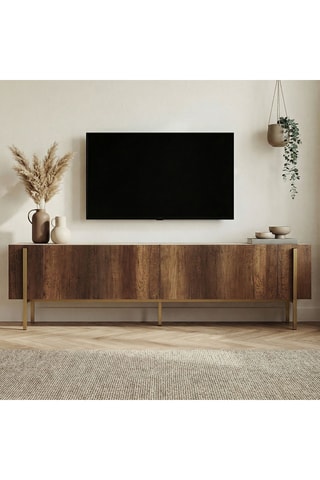 Meuble TV 2 abattants - 180 x 45,5 x 29,5 cm