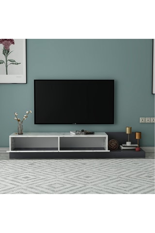 Meuble TV 2 abattants - 180 x 30 x 37 cm