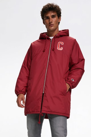 Parka con capucha - Rojo