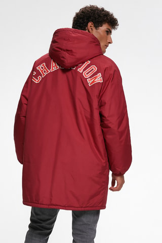 Parka con capucha - Rojo