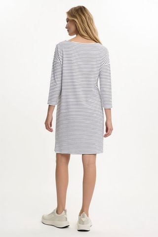 Vestido jersey - Blanco y azul