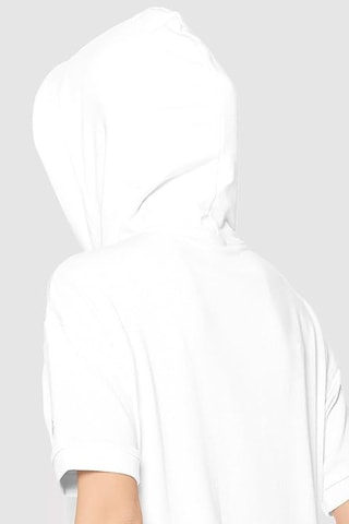 Vestido sudadera con capucha - Blanco
