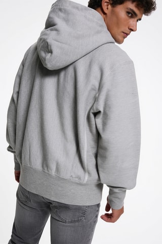 Sweat à capuche - Gris clair chiné
