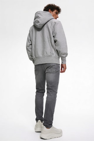 Sweat à capuche - Gris clair chiné