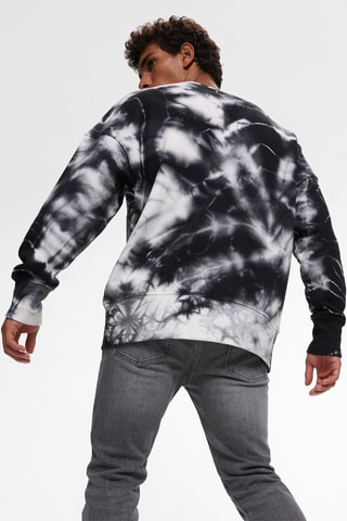 Sudadera tie-dye - Blanco y negro