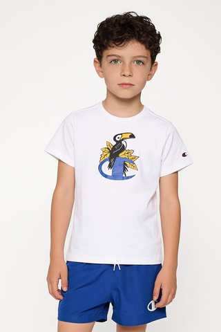 Camiseta y short - Blanco y azul