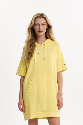 Vestido sudadera con capucha - Amarillo