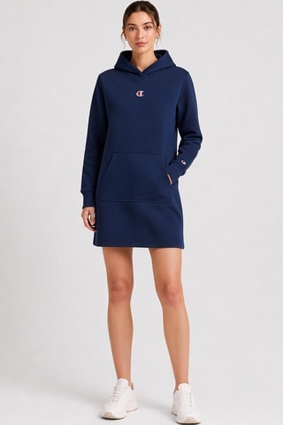 Vestido recto - Blanco y celeste