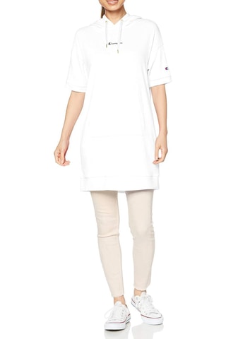 Vestido sudadera con capucha - Blanco