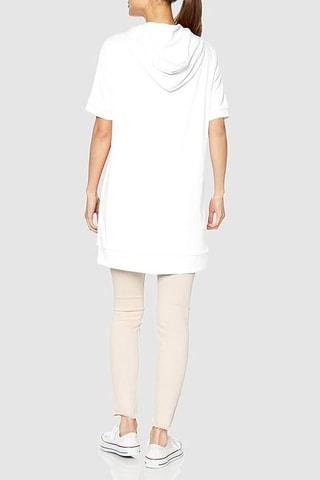 Vestido sudadera con capucha - Blanco