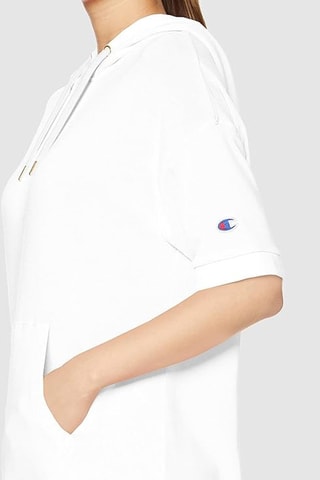 Vestido sudadera con capucha - Blanco