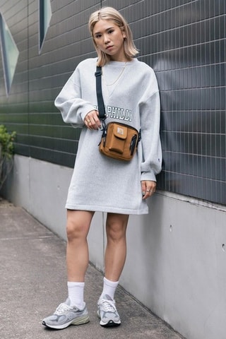 Vestido sudadera - Blanco
