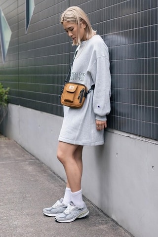 Vestido sudadera - Blanco