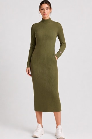 Vestido jersey - Caqui