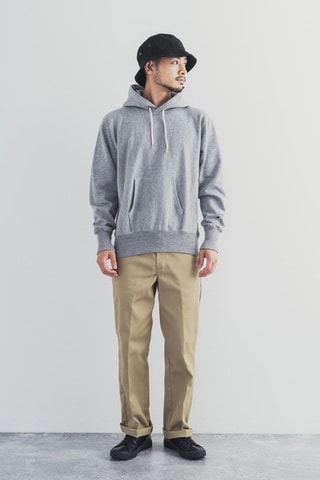 Sudadera con capucha - Gris claro jaspeado