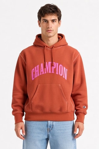 Sudadera con capucha - Rojo teja