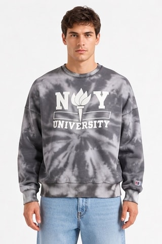 Sudadera tie-dye - Blanco y negro