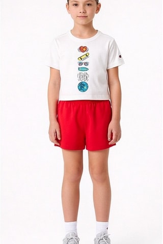 Camiseta y short - Blanco y rojo