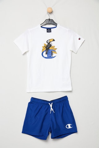 Camiseta y short - Blanco y azul