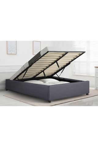 Lit-coffre en bois avec sommier Otto - Couchage 160 x 200 cm
