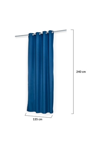 2 rideaux thermiques - 135 x 240 cm - Bleu