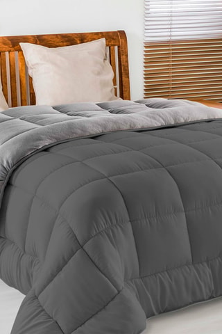 Couette extra chaude réversible - 400 g/m² - Gris