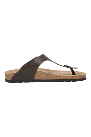 Chanclas de piel - Marrón oscuro
