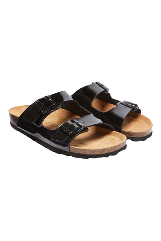 Sandalias de charol - Negro