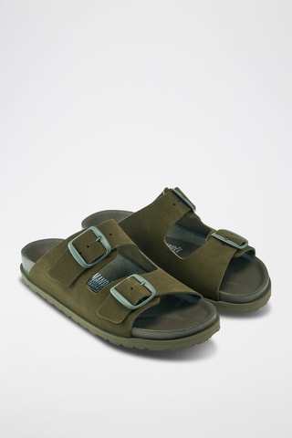 Sandalias de nobuk Ana - Verde