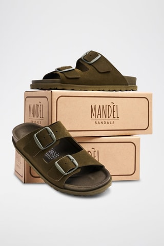 Sandalias de nobuk Ana - Verde
