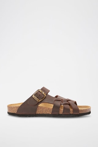 Sandalias de piel Alvaro - Marrón oscuro