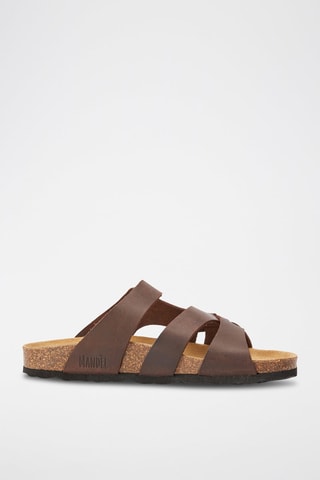 Sandalias de piel Alvaro - Marrón oscuro